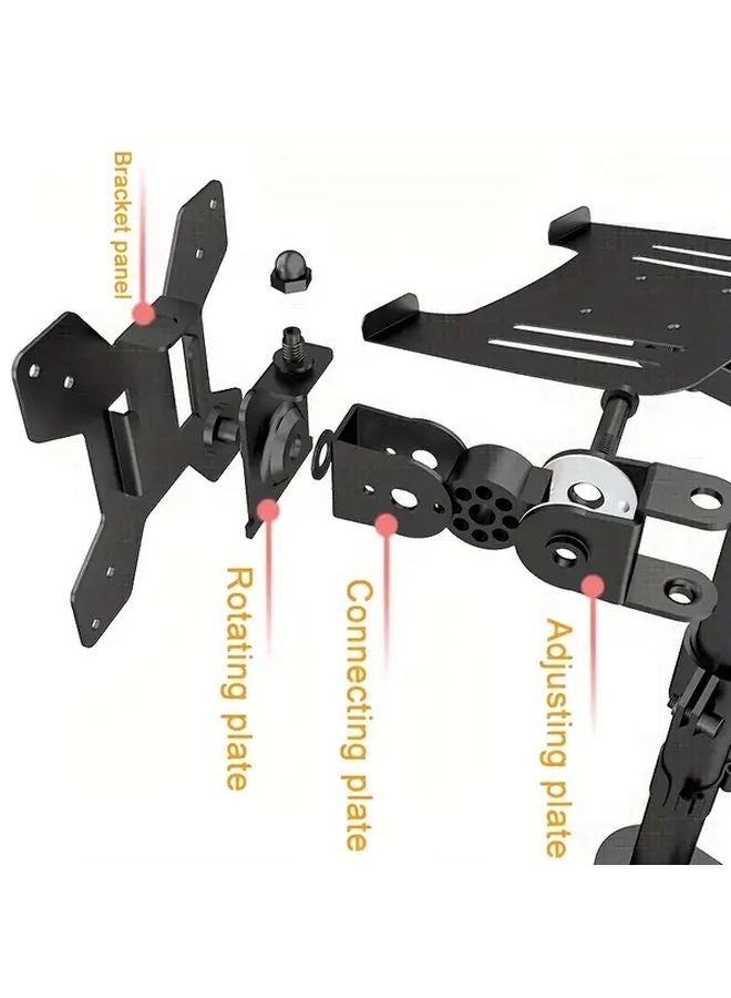 Heavy Duty Dual Monitor And Laptop Mount With Vented Tray As Shown In Picture - Image 5